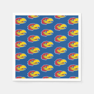 University of Kansas Jayhawk Head Logo Napkins