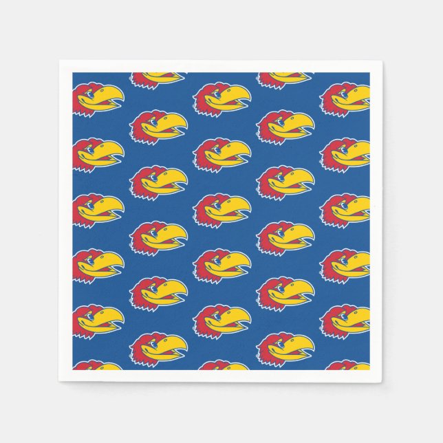 University of Kansas Jayhawk Head Logo Napkins (Front)