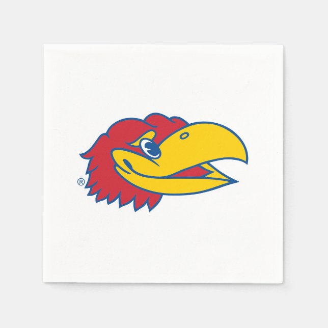 University of Kansas Jayhawk Head Logo Napkins (Front)