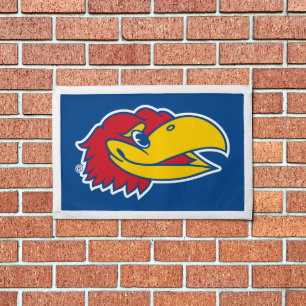 University of Kansas Jayhawk Head Logo Pennant