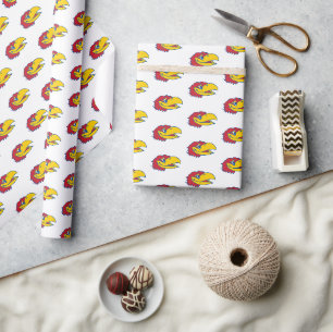 University of Kansas Jayhawk Head Logo Wrapping Paper