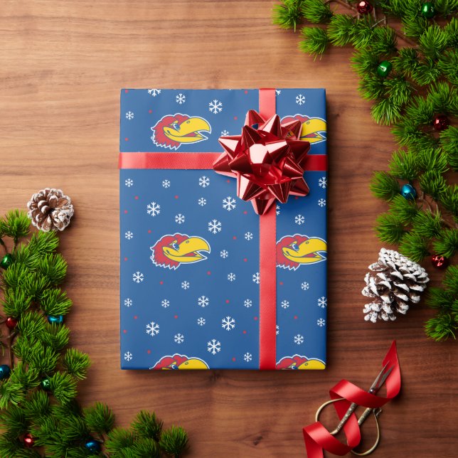 University of Kansas Jayhawk Head Logo Wrapping Paper (Holiday Gift)