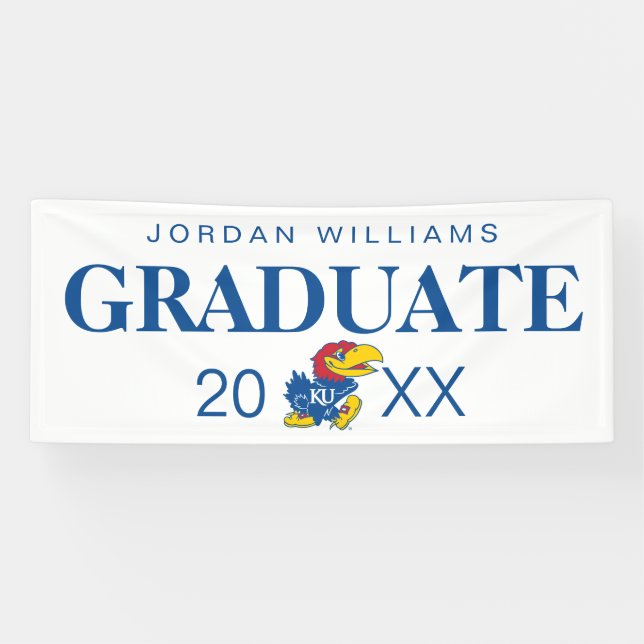 University of Kansas Jayhawk Logo Banner (Horizontal)