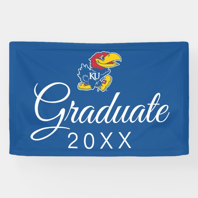 University of Kansas Jayhawk Logo Banner (Horizontal)