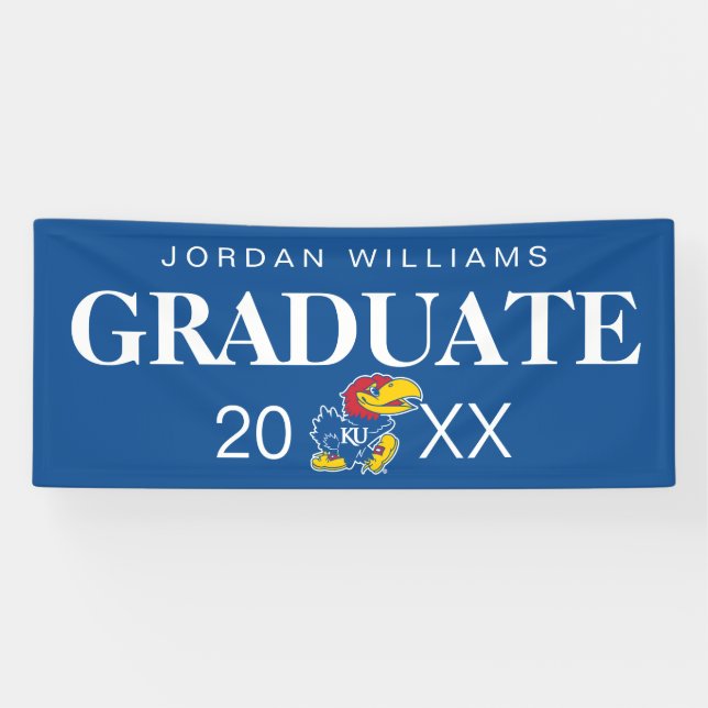 University of Kansas Jayhawk Logo Banner (Horizontal)