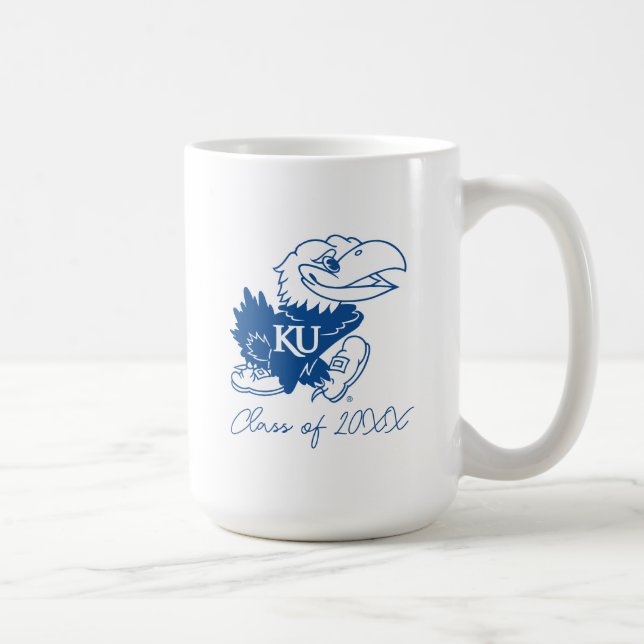 University of Kansas Jayhawk Logo Coffee Mug (Right)
