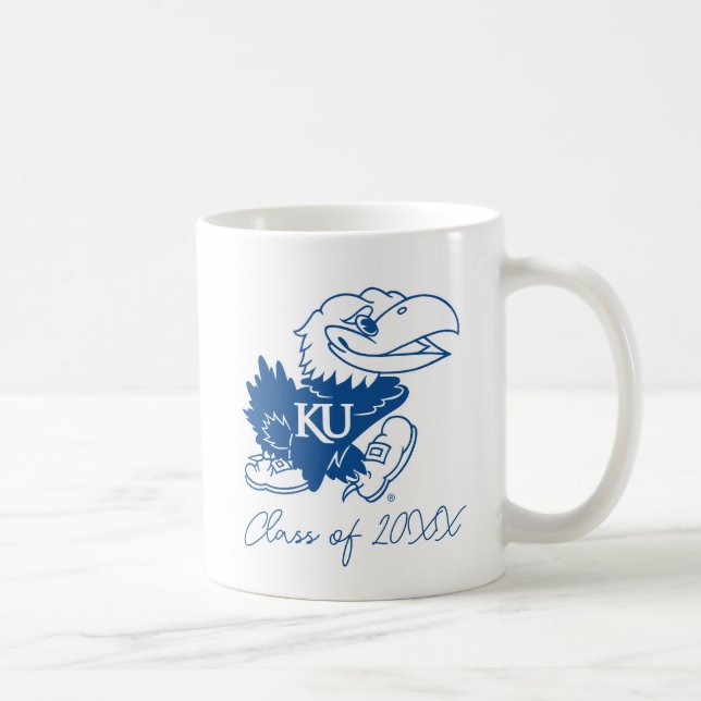 University of Kansas Jayhawk Logo Coffee Mug (Right)