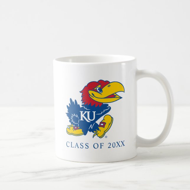 University of Kansas Jayhawk Logo Coffee Mug (Right)