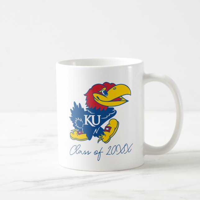 University of Kansas Jayhawk Logo Coffee Mug (Right)