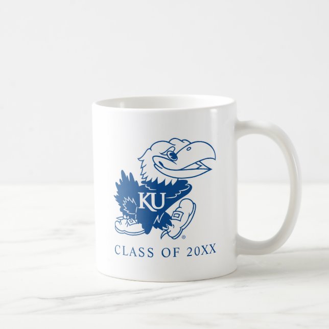 University of Kansas Jayhawk Logo Coffee Mug (Right)