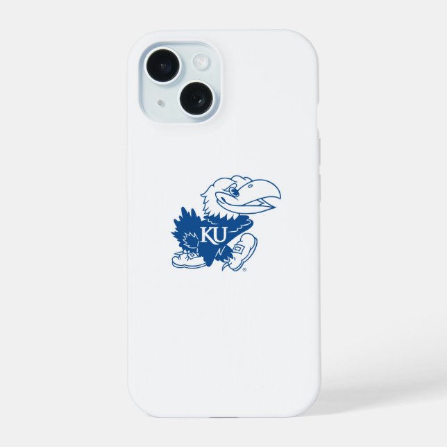 University of Kansas Jayhawk Logo iPhone 15 Case (Back)