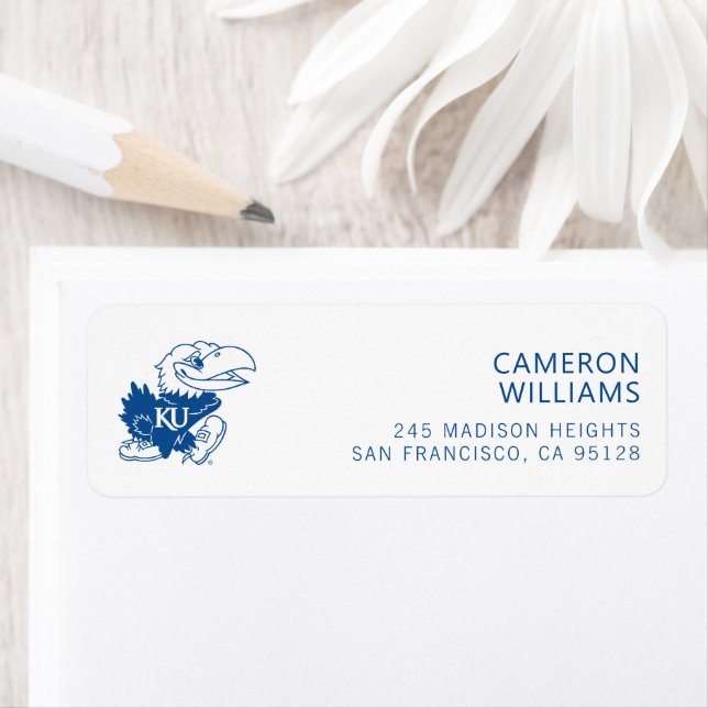 University of Kansas Jayhawk Logo Label (Insitu)