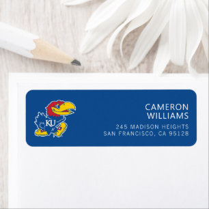 University of Kansas Jayhawk Logo Label