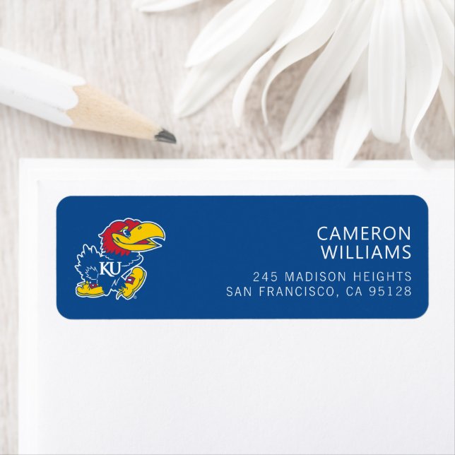 University of Kansas Jayhawk Logo Label (Insitu)