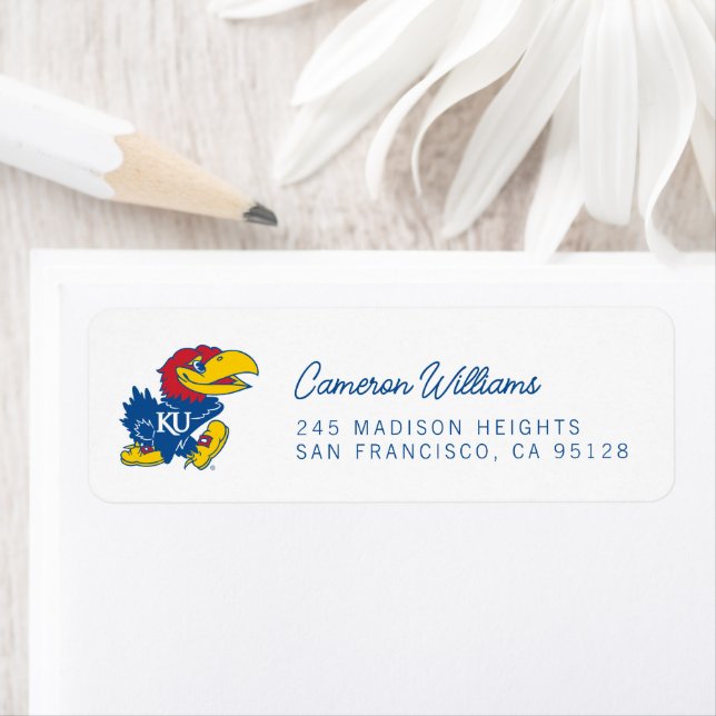 University of Kansas Jayhawk Logo Label (Insitu)