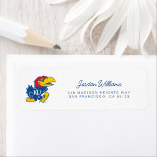 University of Kansas Jayhawk Logo Label