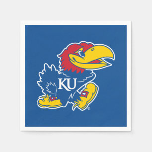University of Kansas Jayhawk Logo Napkins