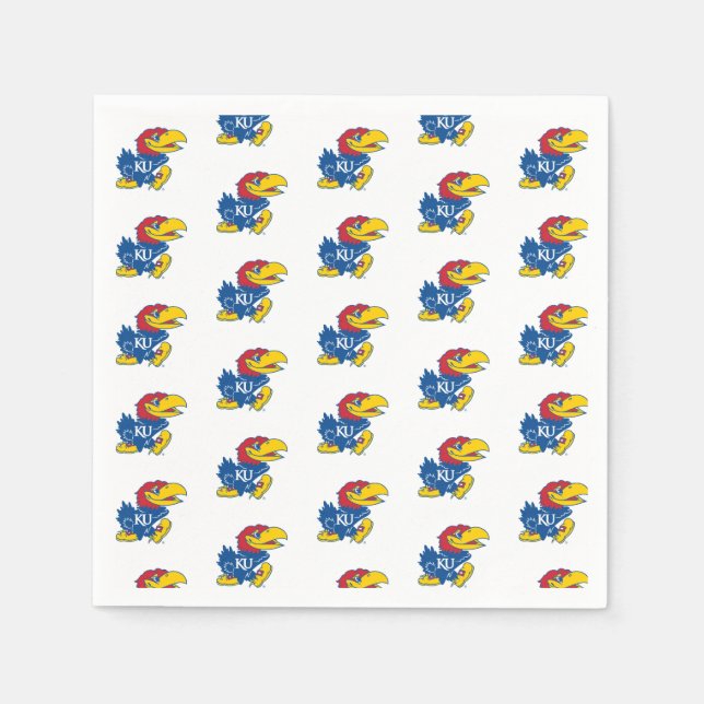 University of Kansas Jayhawk Logo Napkins (Front)