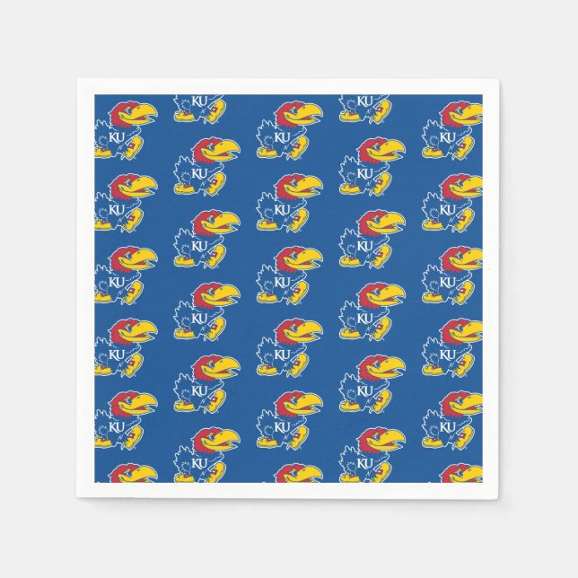 University of Kansas Jayhawk Logo Napkins (Front)