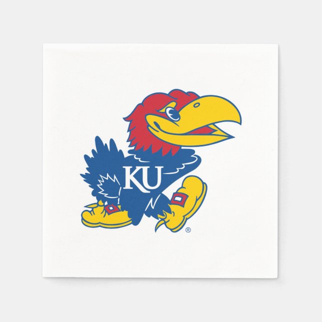University of Kansas Jayhawk Logo Napkins (Front)