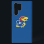University of Kansas Jayhawk Logo Samsung Galaxy S22 Ultra Case<br><div class="desc">The University of Kansas Jayhawk logo showcases a vibrant, cartoonish Jayhawk, the university’s beloved mascot. The bird is designed in the school colors of blue, red, and yellow. Its body is predominantly blue with a red head, while its beak and shoes are bright yellow. The Jayhawk has an expressive face,...</div>