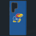 University of Kansas Jayhawk Logo Samsung Galaxy S22 Ultra Case<br><div class="desc">The University of Kansas Jayhawk logo showcases a vibrant, cartoonish Jayhawk, the university’s beloved mascot. The bird is designed in the school colors of blue, red, and yellow. Its body is predominantly blue with a red head, while its beak and shoes are bright yellow. The Jayhawk has an expressive face,...</div>
