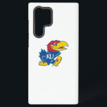 University of Kansas Jayhawk Logo Samsung Galaxy S22 Ultra Case<br><div class="desc">The University of Kansas Jayhawk logo showcases a vibrant, cartoonish Jayhawk, the university’s beloved mascot. The bird is designed in the school colors of blue, red, and yellow. Its body is predominantly blue with a red head, while its beak and shoes are bright yellow. The Jayhawk has an expressive face,...</div>