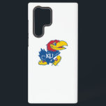 University of Kansas Jayhawk Logo Samsung Galaxy S22 Ultra Case<br><div class="desc">The University of Kansas Jayhawk logo showcases a vibrant, cartoonish Jayhawk, the university’s beloved mascot. The bird is designed in the school colors of blue, red, and yellow. Its body is predominantly blue with a red head, while its beak and shoes are bright yellow. The Jayhawk has an expressive face,...</div>