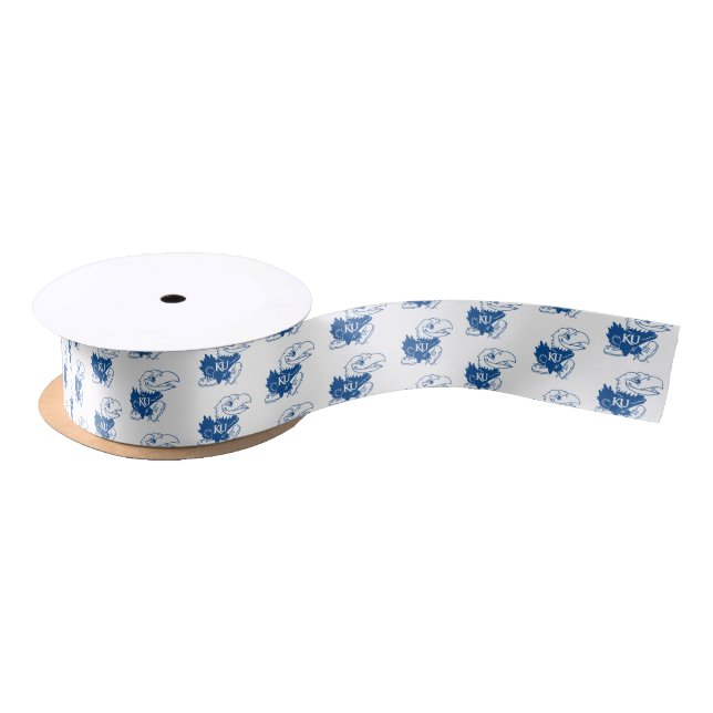 University of Kansas Jayhawk Logo Satin Ribbon (Spool)