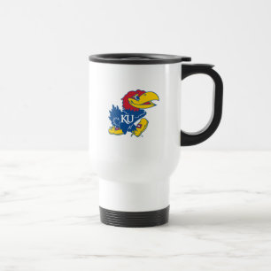 University of Kansas Jayhawk Logo Travel Mug