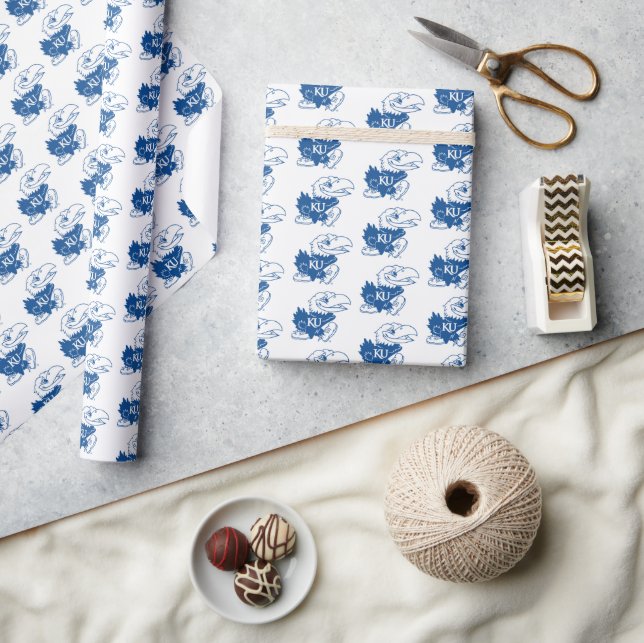 University of Kansas Jayhawk Logo Wrapping Paper (Crafts)