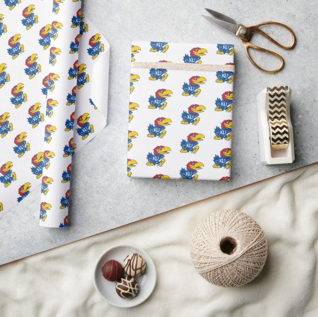 University of Kansas Jayhawk Logo Wrapping Paper (Crafts)