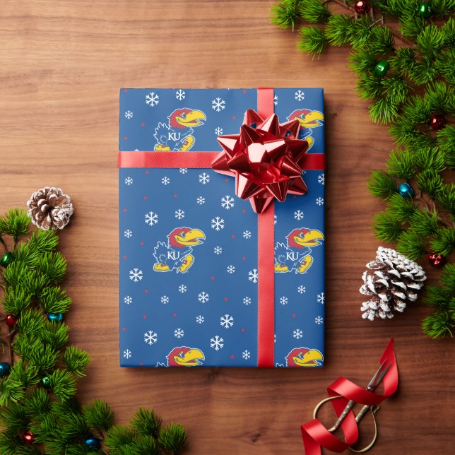 University of Kansas Jayhawk Logo Wrapping Paper (Holiday Gift)