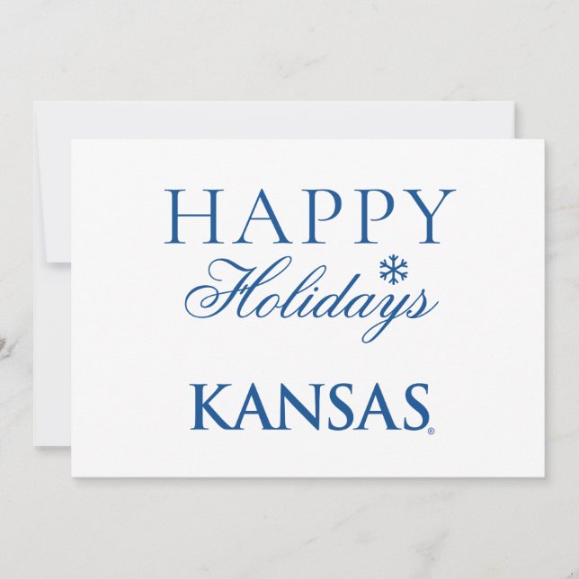University of Kansas Text Logo Holiday Card (Front)