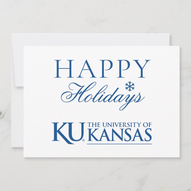 University of Kansas Text Logo Holiday Card (Front)