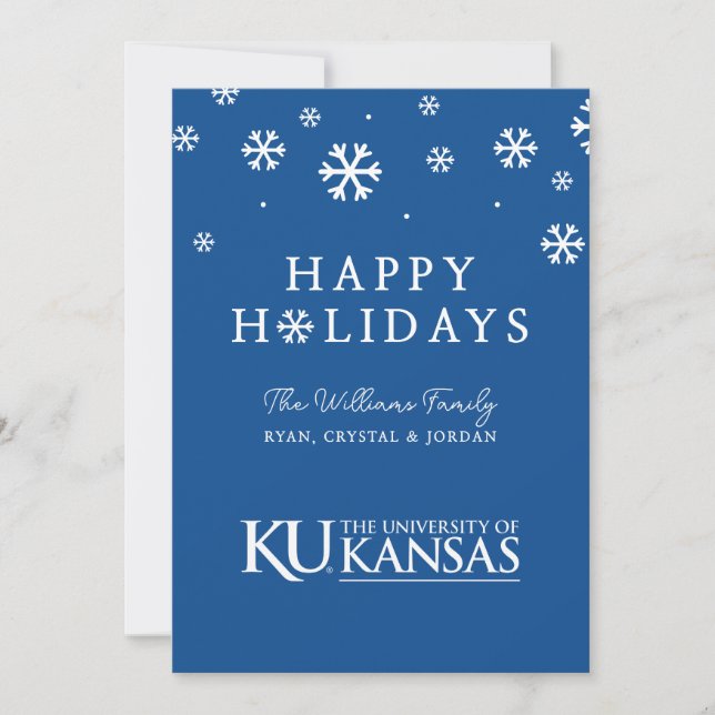 University of Kansas Text Logo Holiday Card (Front)