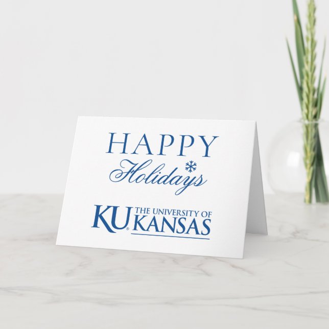University of Kansas Text Logo Holiday Card (Front)