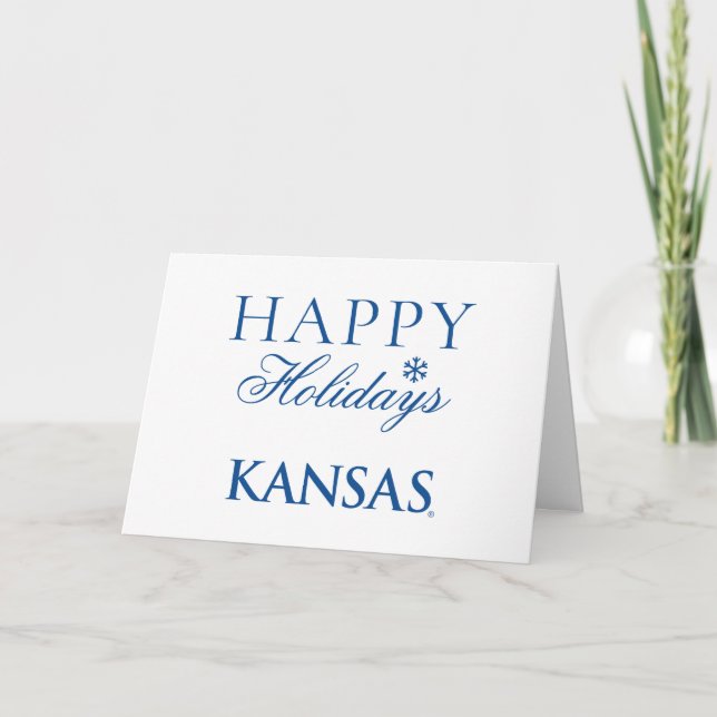 University of Kansas Text Logo Holiday Card (Front)