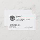 University of Life - Green Rule Business Card (Front/Back)