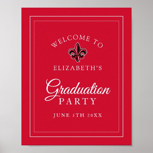 University of Louisiana  Graduation Party Poster