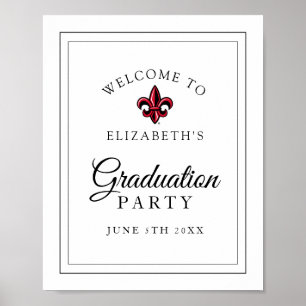 University of Louisiana   Graduation Party Poster