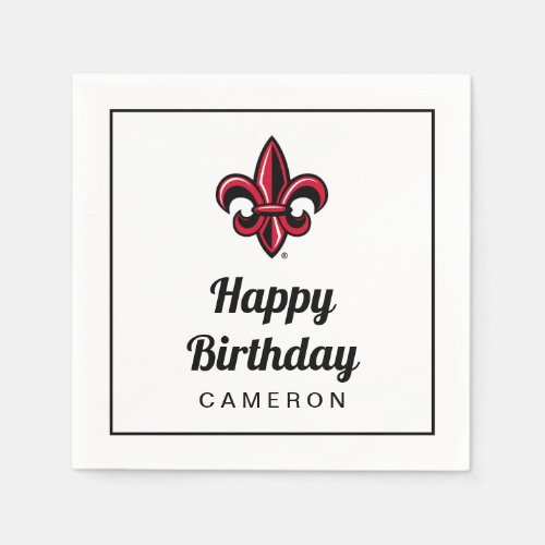 University of Louisiana Lafayette  Birthday Napkins