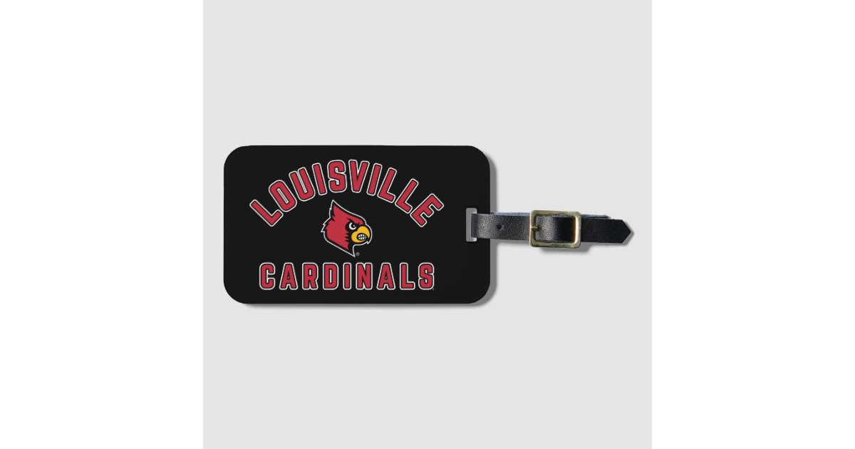 UNIVERSITY of LOUISVILLE CARDINALS NCAA LOGO LUGGAGE TAGS 3-TAG SET -  CUSTOM ID