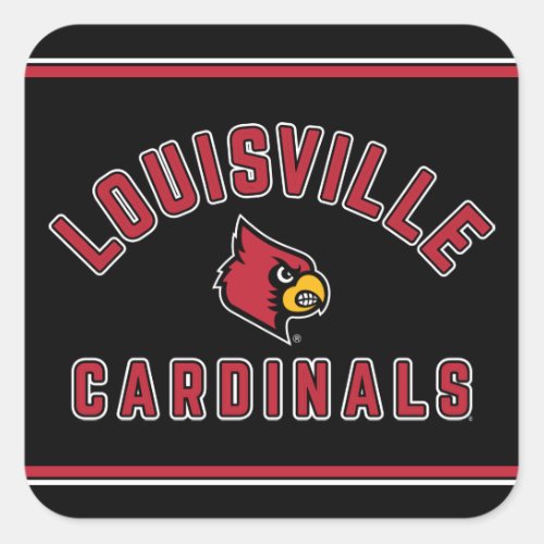 University of Louisville  Cardinals Square Sticker