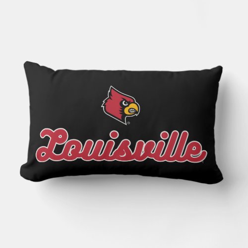 University of Louisville  Script Logo Lumbar Pillow