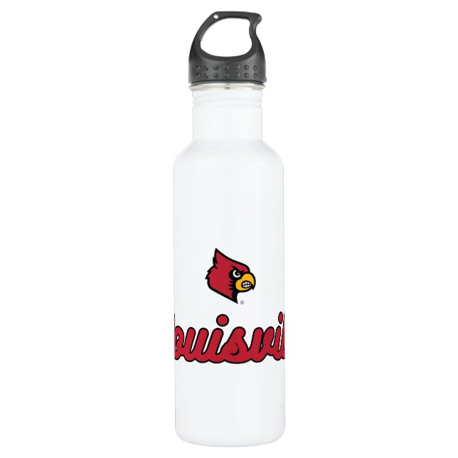 University of Louisville | Script Logo Stainless Steel Water Bottle (Front)