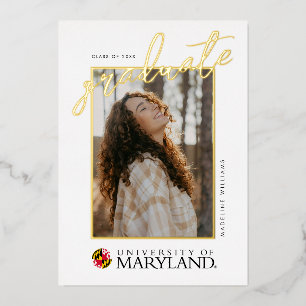 University of Maryland Emblem Foil Invitation