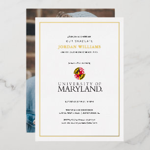 University of Maryland Emblem Foil Invitation