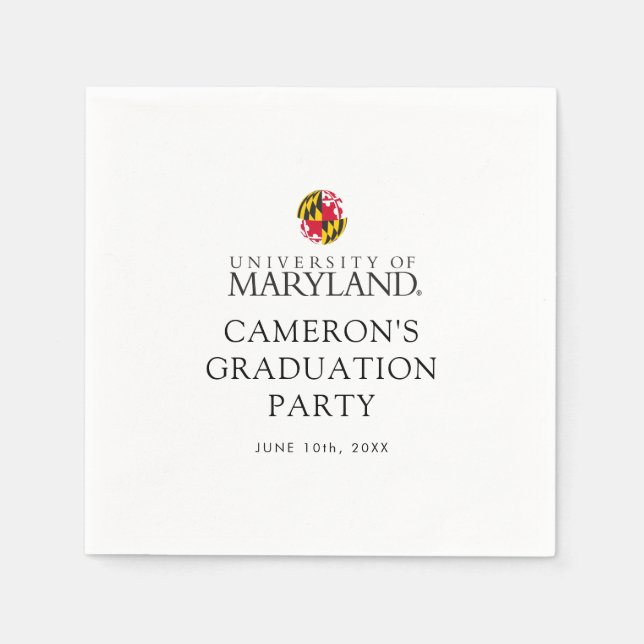 University of Maryland Emblem Napkins (Front)