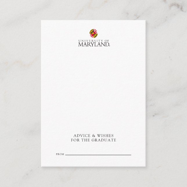 University of Maryland Emblem Note Card (Front)